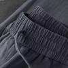 Men's Lightweight Cotton Linen Straight-Leg Sports Pants - Summer Versatile Style for Teens and Adults