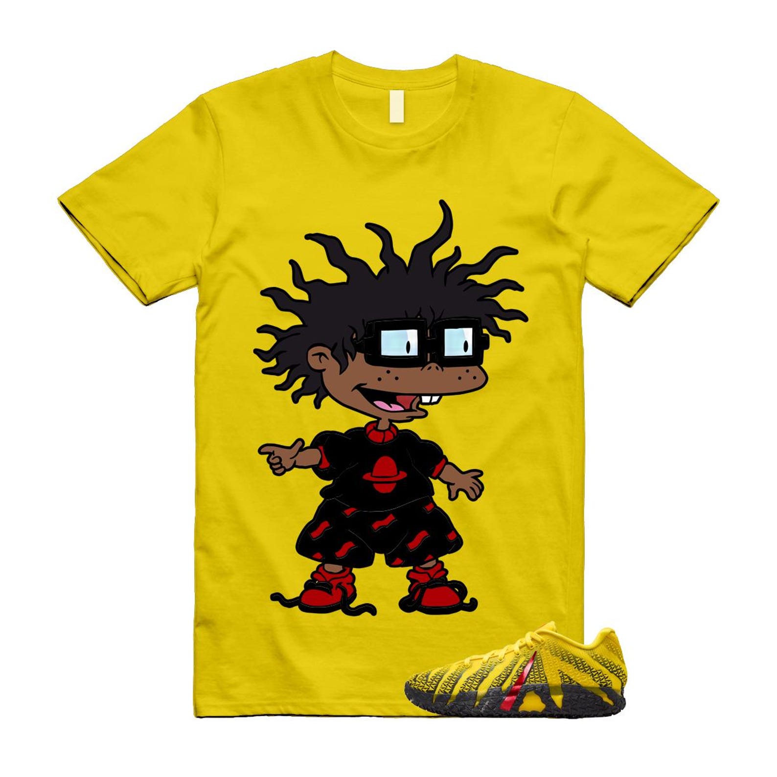 Ja 3 Let Me Be Ja Tour Yellow University Red Black T Shirt Match CHUCKIE 3XL