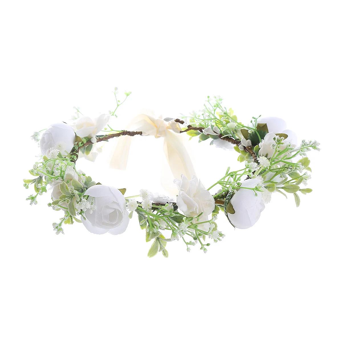 

Adjustable Elegant Flower Dog Collar for Medium Large Dogs Cats Wedding Photo Props Pet Costume Accessories белый