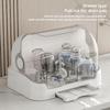 Portable Baby Bottle Drying Rack & Organizer - Dustproof Storage Container with Removable Drip Tray, Hygienic Feeding Accessorie