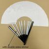 Folding Fan 13 Inch DIY Wedding Fan Polyester Blank Fan Solid Color Heat Transfer Printing Fans Chinese style Japanese style