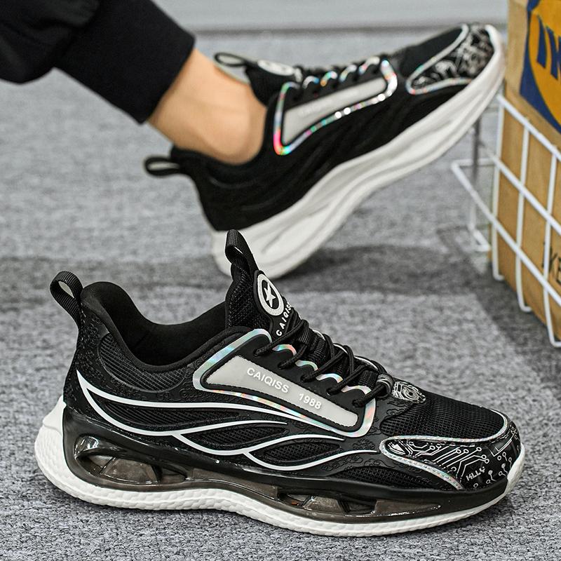 Casual herrskor för löpning Modetrender Andningsbara Mångsidiga Herrsneakers Bekväma Halkfria Utomhus Herrsäkerhetsskor