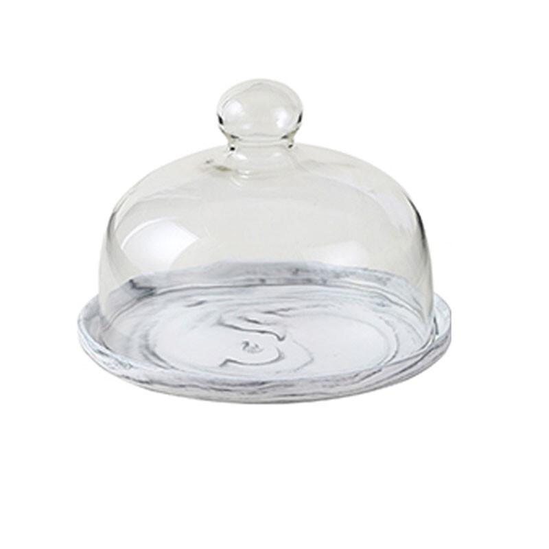 

Lanche 8-inch Dessert Plate with Glass Dome and Tray