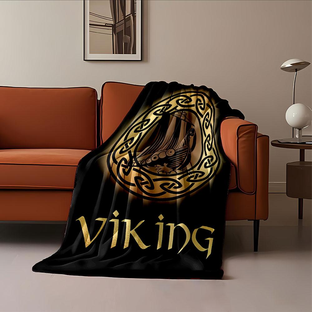 Viking Ship Art Blanket for all seasons blanket lunch break throw gift
