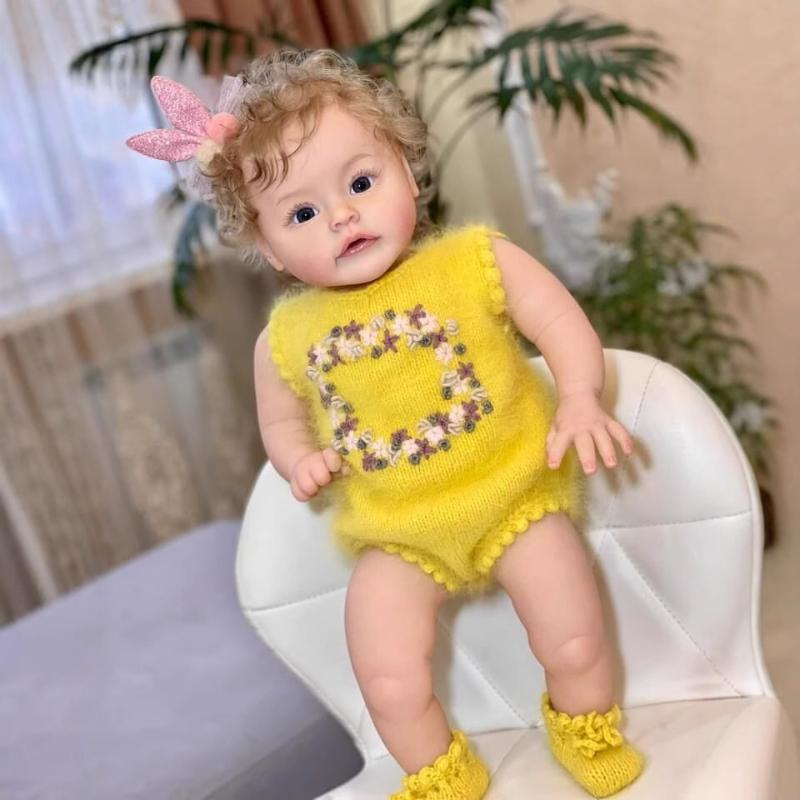 Cute 60 Cm Simulation Reborn Dolls SueSue Soft Cloth Body Realistic Baby Dolls High-end Handmade 3D Skin Veins Visible Newborn Doll Kid's Dress Up Toy