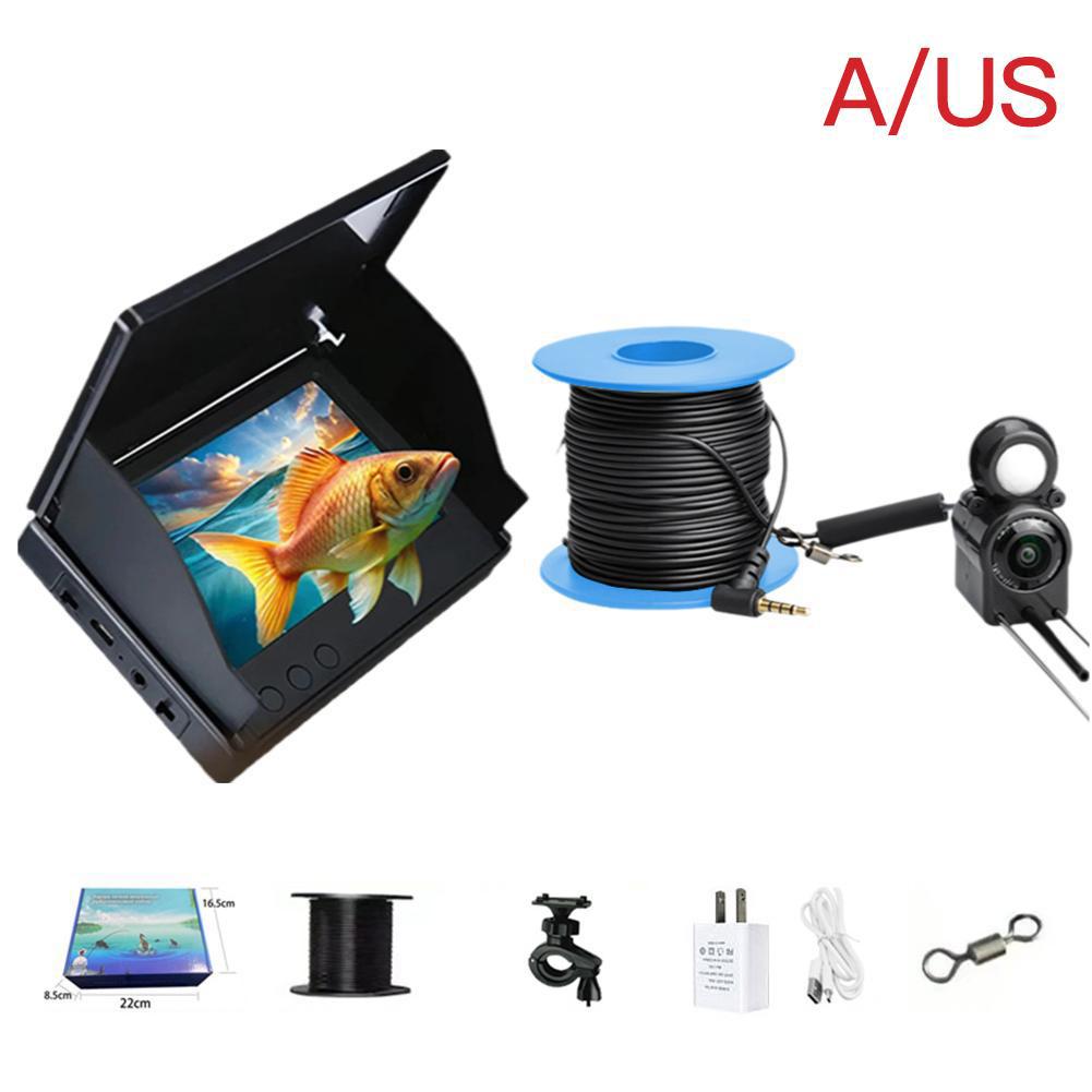 Портативный эхолот для рыбы Подводная камера 1080p 4,3-дюймовый ЖК-экран HD Эхолот Рыболовная камера С ночным видением Эхолот Bundle1