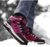 2025 Winter High-Top Plus Size Men's Hiking Shoes, Couple Style, Plus Velvet Warm Cotton