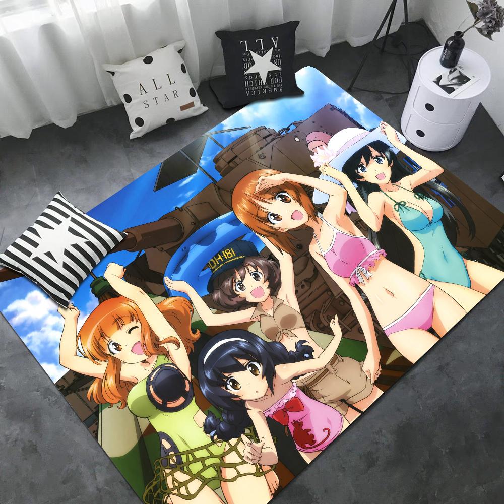 GIRLS Und PANZER Fußmatte Kinderzimmer Schlafzimmer Dekoration Balkon Anti-Rutsch Fußabtreter Wohnzimmer Willkommensmatte