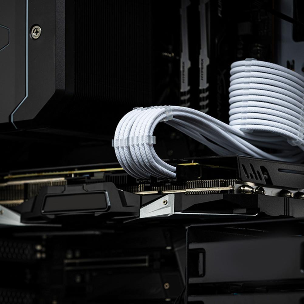 24pcs Cable Comb Organizer Acrylic for 3.0-3.6mm PC Power Cables Wiring 6/8/24 Pin Computer Cable Manager Clamp Clips