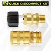 M MINGLE Ultimate Pressure Washer Adapter Set, Quick Disconnect Kit, M22 Swivel to 3/8 Inch Quick Connect, 3/4 Inch to Quick Release, 8 Pack