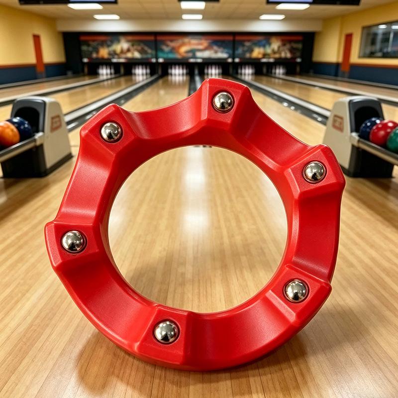 360° Rotating Bowling Cup Holder with Weighted Grip Ring