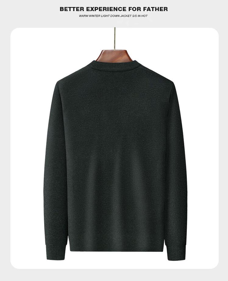 Men's Wool V-Neck Cardigan: Autumn & Winter Knit Long Sleeve Sweater - Thick, Warm, Business Style for Middle-Aged & Dad's Wear.