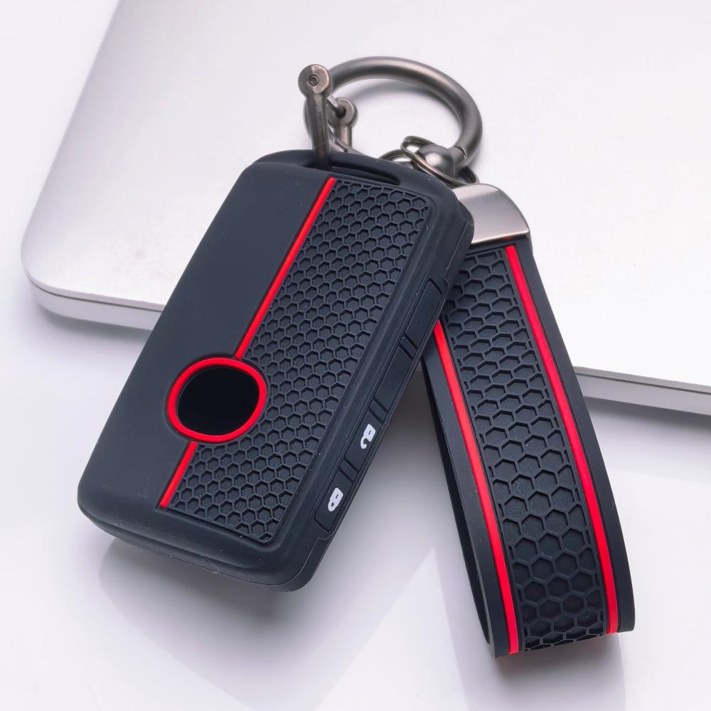 Silicone Key Fob Cover for Mazda 2-button Smart Remote, Fits Mazda CX-5, Durable for Your Key, Protective Accessory, Key Fob Protection чёрный