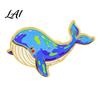 Ocean Life Enamel Pin Cartoon Sea Animal Metal Brooch Dolphin Whale Seahorse Octopus Brooch Badge Pin Hats Bags Scarves Clothes Decorative Accessory