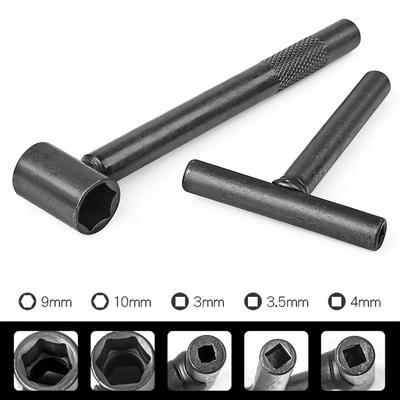 1 Satz Hochhärtelegierung Motorrad Ventileinstellwerkzeuge Rostfrei Vierkant Sechskant Schraubenschlüsselset für Ventilschraubenreparatur