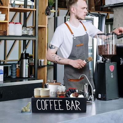 Premium Coffee Station Organizer with Handle Home Organizer  for Counter Farmhouse