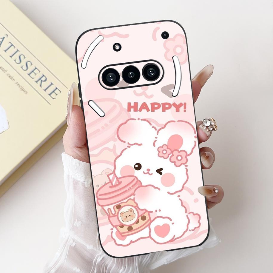 For Nothing Phone 3A Case A059 Cover Fashion Flower Soft Silicone Black Shockproof Cover On Nothing Phone3A 3 A 3APro A059P Capa