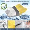 Cervical Neck Pillow for Pain Relief - Ergonomic Side Sleeper Pillow for Neck Support, Cooling Cervical Pillow for Sleeping, Contour Orthopedic