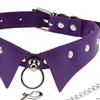 Gothic Rock Choker mit Anhängern und Ringen für Damen