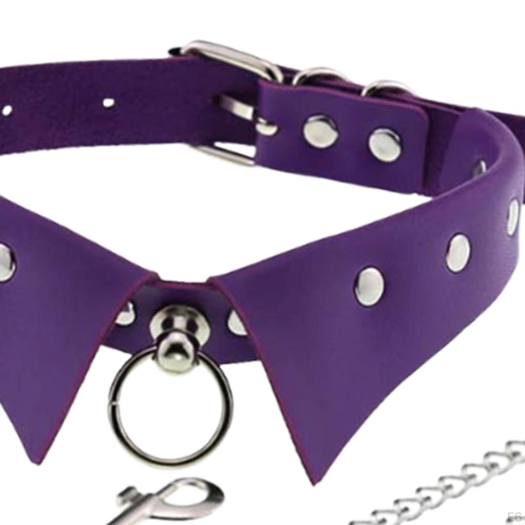 Gothic Rock Choker mit Anhängern und Ringen für Damen