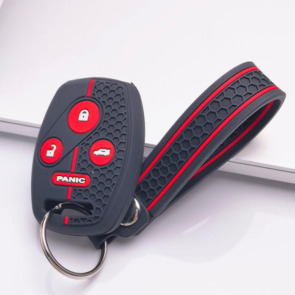Silicone Car Key Cover keychain for Honda Civic Accord CR-V Fit Jazz HR-V Vezel City Civic Accord CR-V Fit Jazz HR-V Vezel City Hybrid
