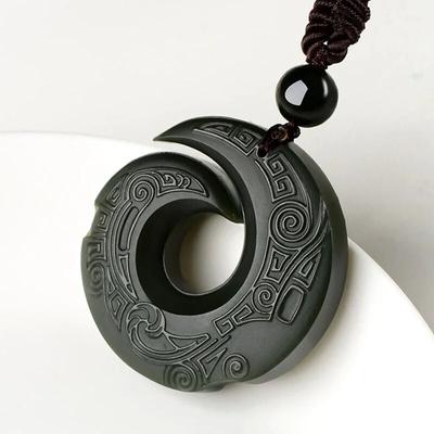 Natural Hetian Jade Pendant Necklace Jadeite Jewelry for Men Gifts Buddhist Lucky Carved Fashion Charm Women Amulet