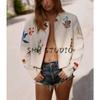 Autumn New Women's Clothing Fashion Minimalist Color Contrast Patchwork Embroider Fashion Round Neck Long Sleeves Outwear 4786206