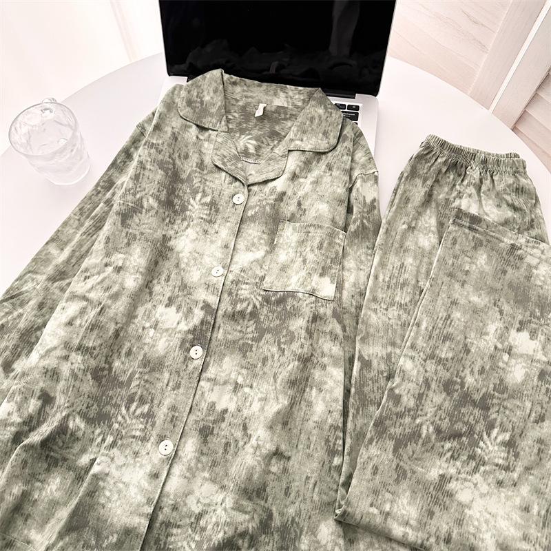 Pyjamas Ink pour femmes, modèles printemps et automne, manches longues, pantalon long, pyjama ample Senior Sense, ensemble de vêtements d'intérieur