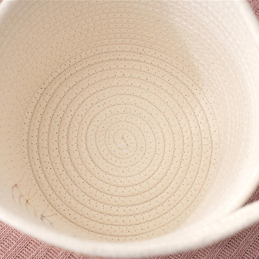 Desktop Sundries Organize Baskets Firm And Flexible Strong Bearing Capacity Cotton Thread Delicate Household Accessories White