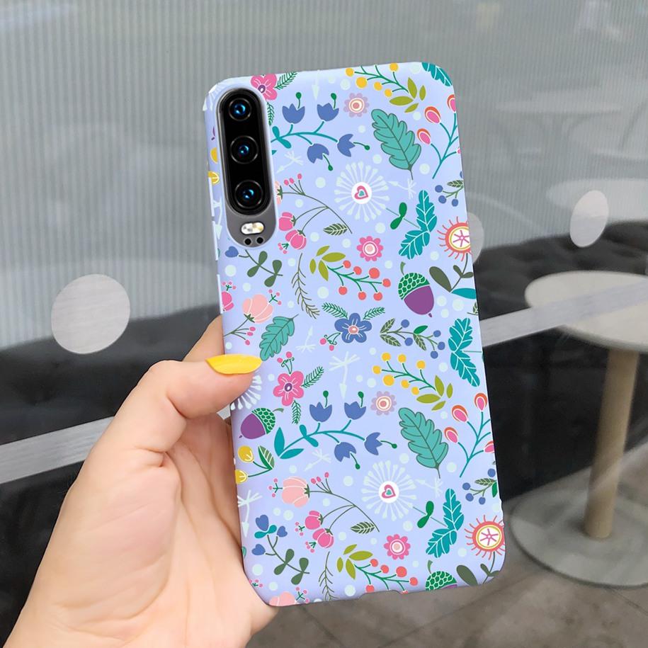 P30 Lite Case Fashion Flower Pattern Phone Case For Huawei P30 P 30 P30Lite 2020 MAR-LX1M Shockproof Bumper Soft TPU Funda Coque