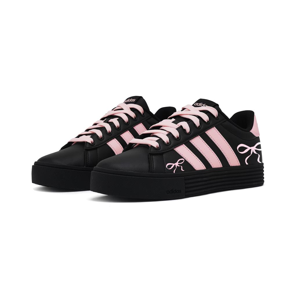 adidas Täglich 4.0 Schwarz Rosa Schleife Rutschfest, Abriebfest, Höhensteigernd Niedrig geschnittene Skateboard-Schuhe KH8004(Team138-)