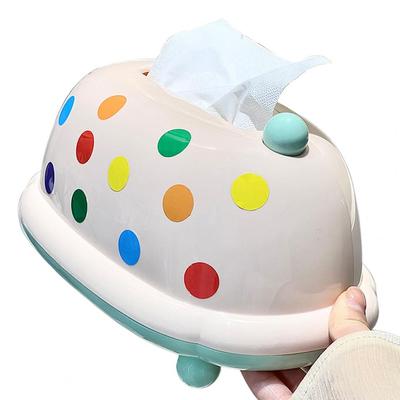 Tissue Box Cover Napkin Dispenser Large Capacity Built-in Spring Design Tissue Holder Paper Organizer Table Decor