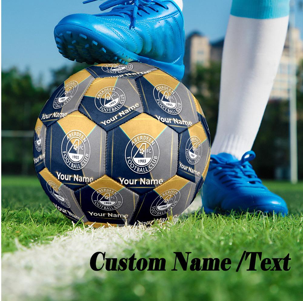 Size 5 Football Custom Name Text, Outdoor Training Soccer BallAberdeen FC