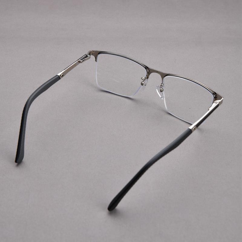 Metal Reading Glasses Unisex Presbyopia Luxury Flexible Half Frame Eyeglasses Frame Blue Light Blocking