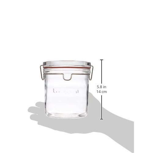 ADERIA Rock Eat Storage Container, 750ml, Gift Boxed, Made in Italy, Glass Canister, Airtight Storage Container for Condiments, Coffee Beans, H7573