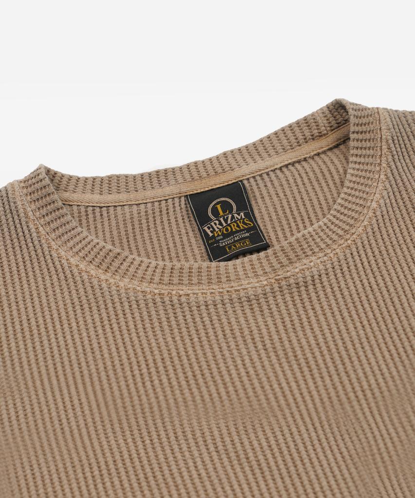 FRIZMWORKS Pigment Dyeing Waffle Pocket Tee _ Tan