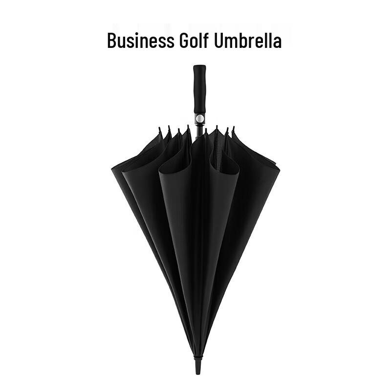 Red Leaf Pongee Straight Umbrella