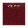 Gucci Metal Brand Logo Zipper Closure Leather Wallet Women's Red