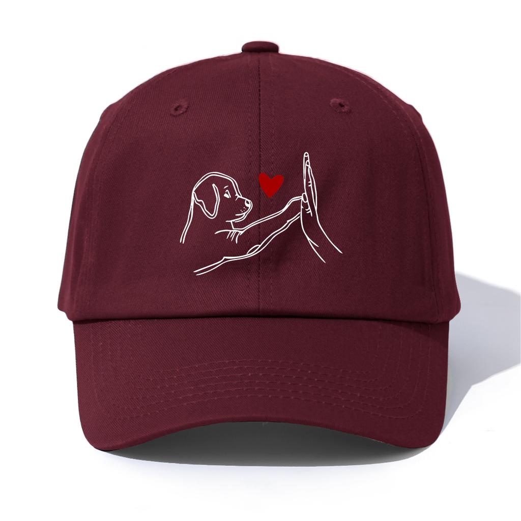pc DOG HEART Print Baseball Cap for AdultsMinimalist Retro Style Casual Soft Adjustable Dad HatPerfect As Gift