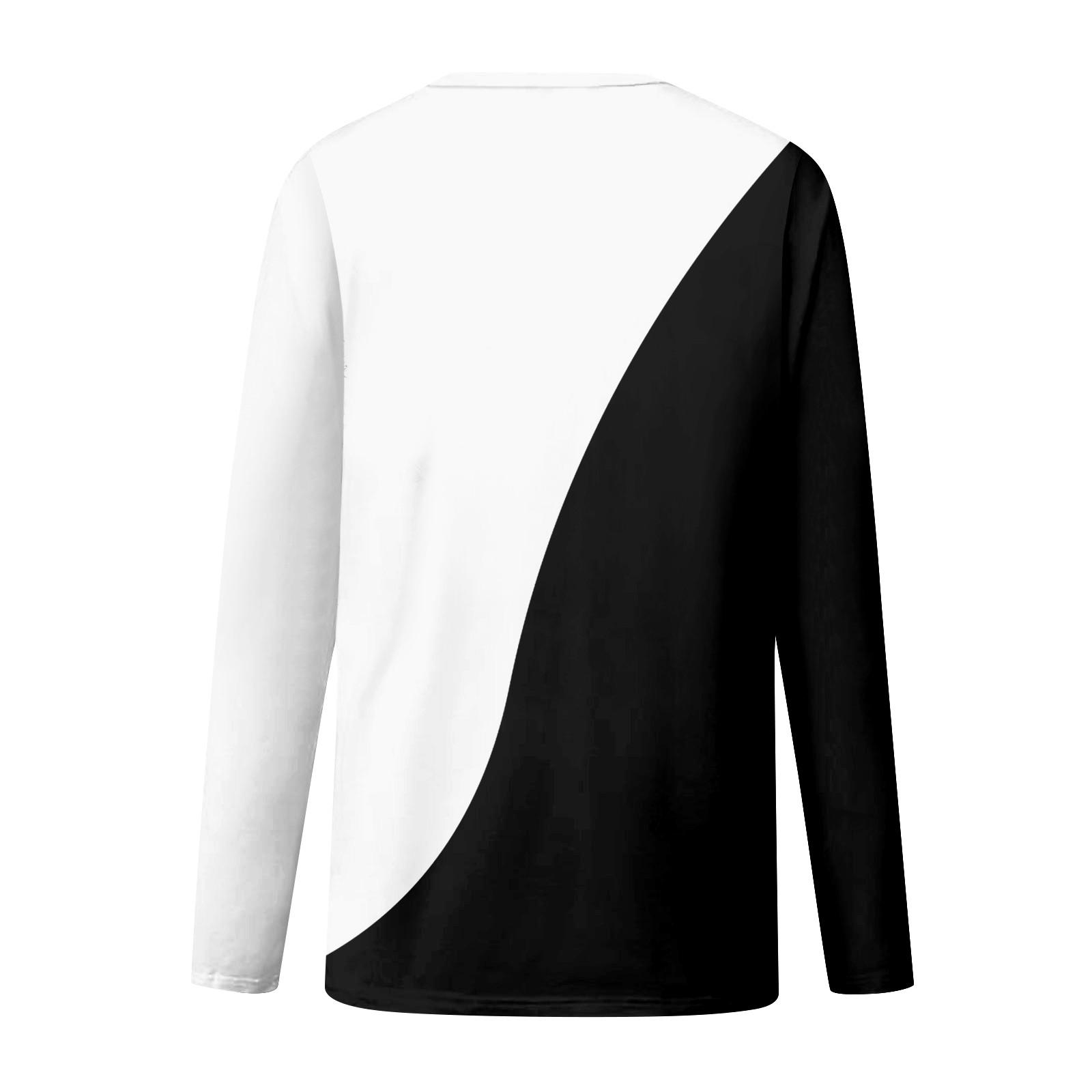 Женская футболка с принтом и пуговицами — фото 5