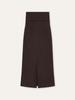 Obeleu Foldable Ribbed Dress Skirt - Brown