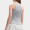 Fila Original Fashion Casual Simple Knit Sleeveless Vest Women Tops Medium-Gray F51W529103F-MG