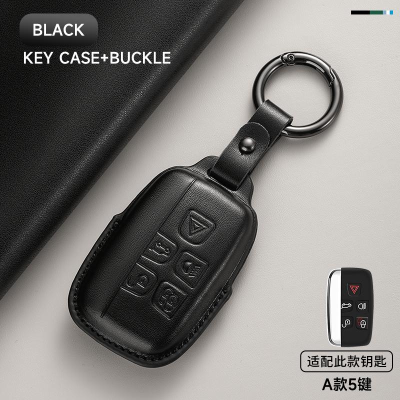 

Leather Car Key Cover Case Protection Shell Keychain For Land Rover Range Rover Sport Evoque Freelander Velar Discovery 4 5