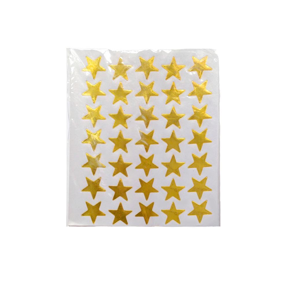 10 Sheets Award Flash Sticker Five-pointed Star Removable Praise Label Kindergarten Decorations Reward Decals Supplies
