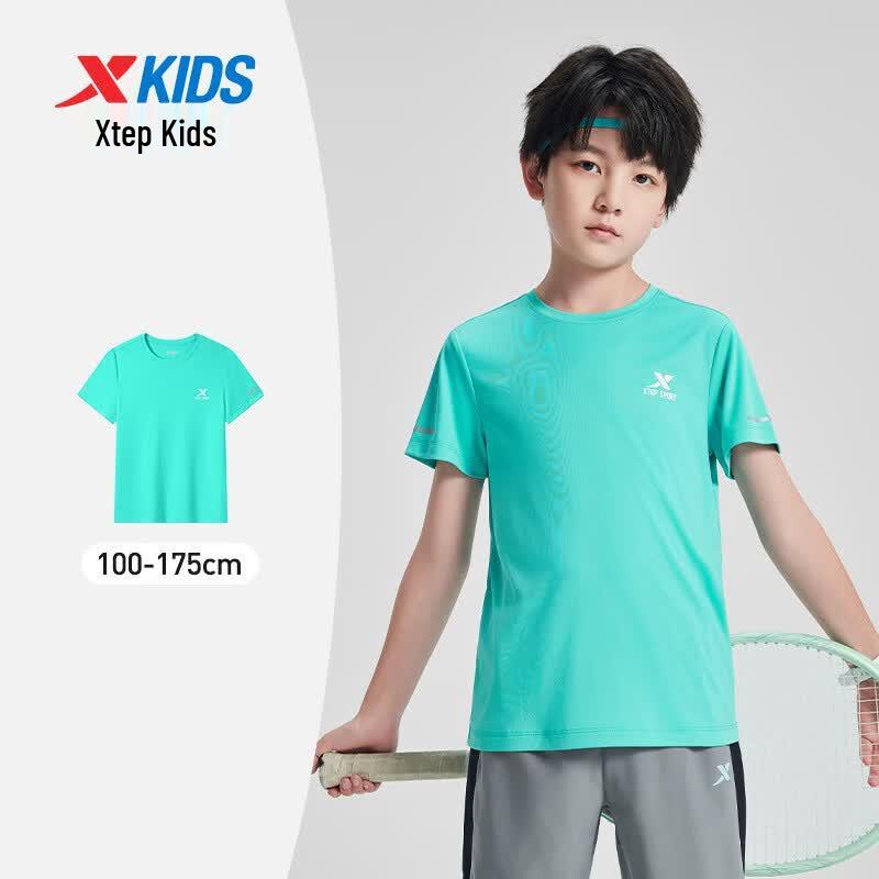 XTEP Kids' Quick-Dry Short-Sleeve Knit Tee
