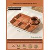 HANDUNYOU Caramel 5-Compartment Ceramic Plate & Milk Cup Set