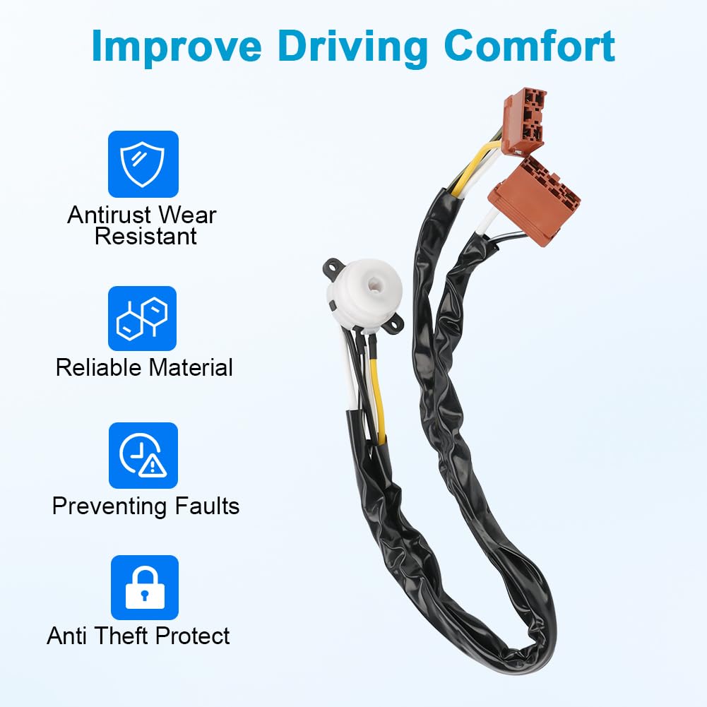 Electrical Ignition Key Switch Replacement for 35130-S04-305 35130S04305 Compatible with Acura Integra 1998-1999 Honda Civic 1998-2000