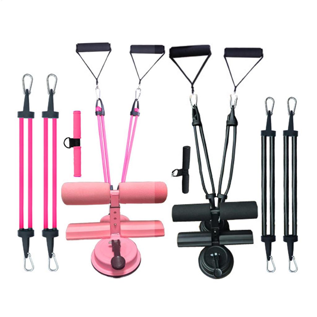 Sit Up Assistant Exercised Abdomen Arms Stomach Thighs LegsThin Fitness Suction Cup Type Sit Up Bar Self-Suction abs machine