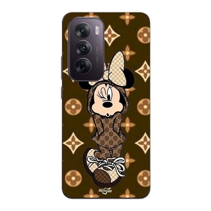 Coque Pour Oppo Reno 12 5g Minnie Disney LV marron Maniacase