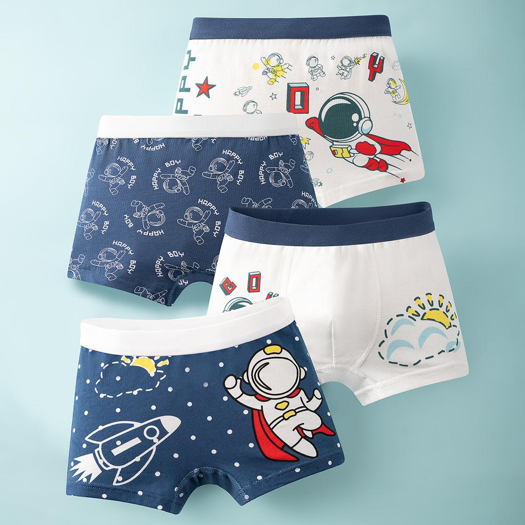 Boys' Boxer Briefs Boys' Toddler Personalized Printed Durable and Not Easily Deformed Underwear Truck Shorts Soft Cotton Cute Children's Underwear